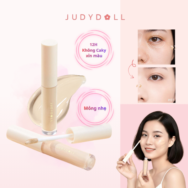 Kem Che Khuyết Điểm JUDYDOLL Che Phủ Siêu Nhẹ Giúp Hiệu Chỉnh Màu Da Triệt Sắc Kiềm Dầu Lâu Trôi Chống Thấm 24h
