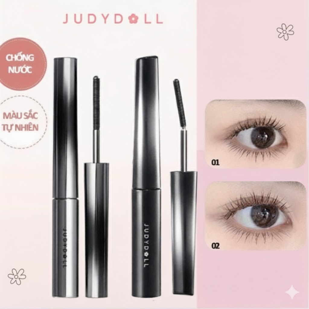 Mascara Chống Nước Judydoll – Mi Cong Dài Tơi, Tăng Khối Lượng, Hiệu Ứng Tự Nhiên