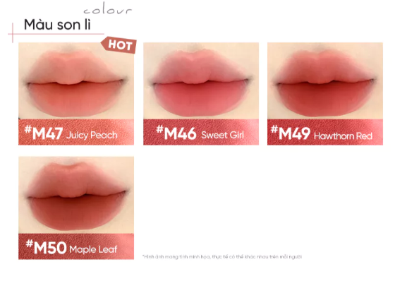 Son Kem Bùn Matte Lip Mud Lên Màu Chuẩn Mềm Mịn Mờ Vân Môi Dưỡng Ẩm