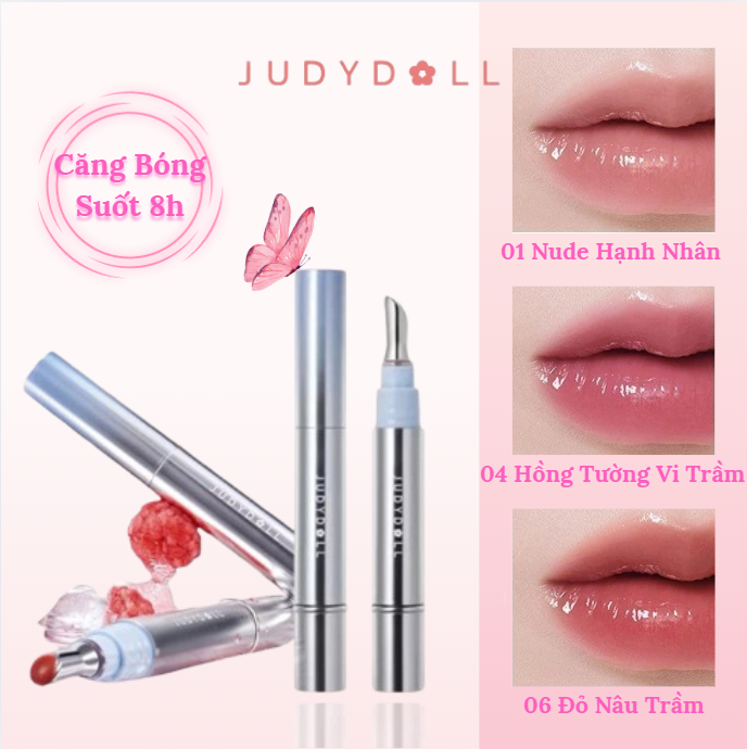 Son Dưỡng Môi JUDYDOLL Đầu Sắt Căng Bóng Tráng Gương Dưỡng Ẩm Tươi Tắn Mờ Vân Môi