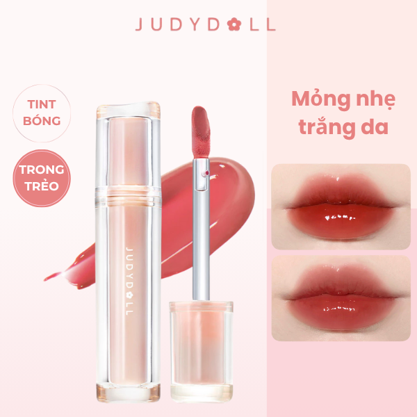 Son Tint Bóng Judydoll Iced Tea Watery Lip Gloss – Mỏng Nhẹ Căng Bóng Bền Màu Tạo Hiệu Ứng Tráng Gương